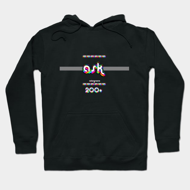 Ask 2000 ColorGroove Retro-Rainbow-Tube nostalgia (wf) Hoodie by Blackout Design